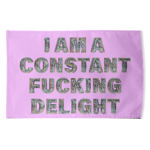 CONSTANT DELIGHT - funny tea towel by Ms Doodle