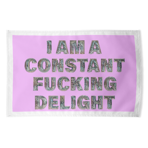 CONSTANT DELIGHT - funny tea towel by Ms Doodle