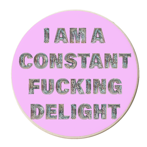 CONSTANT DELIGHT - personalised beer coaster by Ms Doodle