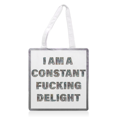 CONSTANT DELIGHT - printed canvas tote bag by Ms Doodle