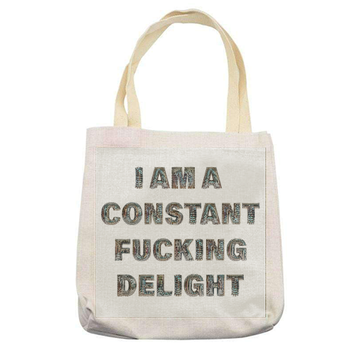 CONSTANT DELIGHT - printed canvas tote bag by Ms Doodle