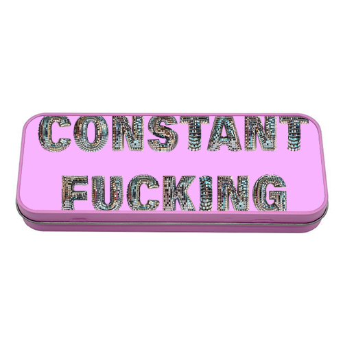 CONSTANT DELIGHT - tin pencil case by Ms Doodle