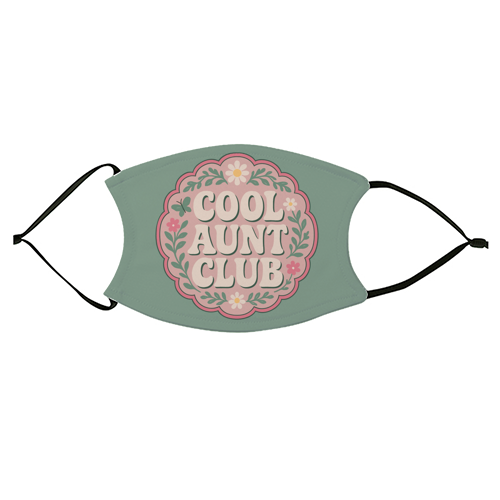 Cool Aunt Club - face cover mask by Ms Doodle