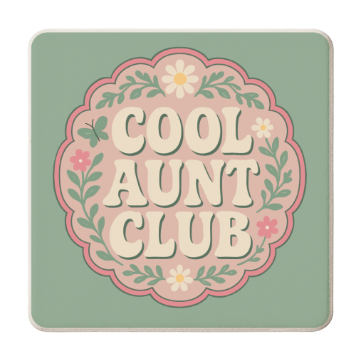 Cool Aunt Club - personalised beer coaster by Ms Doodle