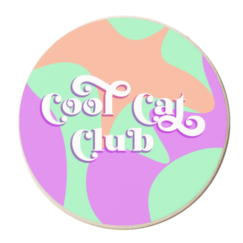 Cool Cat Club - personalised beer coaster by Dominique Benedict