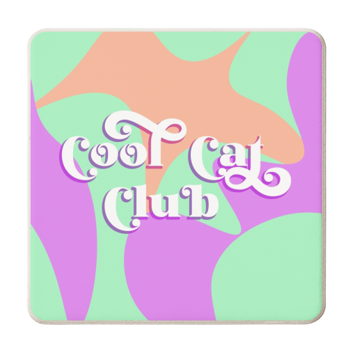 Cool Cat Club - personalised beer coaster by Dominique Benedict