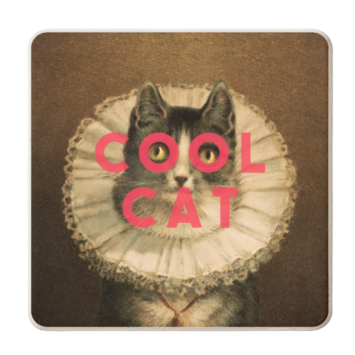 Cool Cat - personalised beer coaster by The 13 Prints