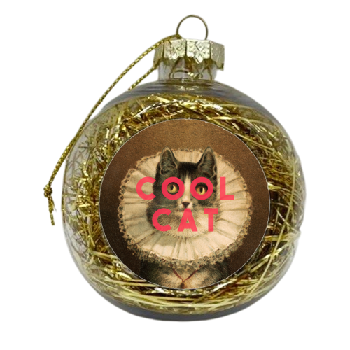 Cool Cat - xmas bauble by The 13 Prints