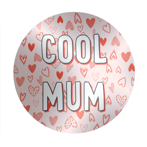 Cool Mum - Circle Sticker by Adam Regester