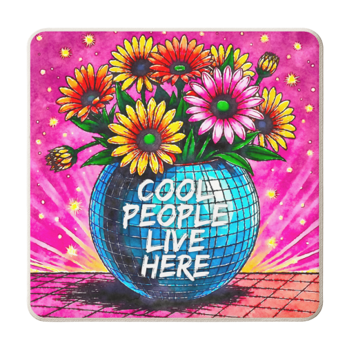 Cool People Live Here - personalised beer coaster by AP