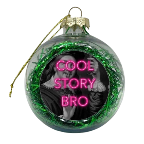 Cool Story Bro | Neon Sign style print - xmas bauble by OhMC! Designs