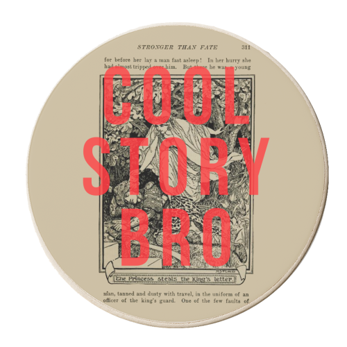 Cool Story Bro - personalised beer coaster by The 13 Prints