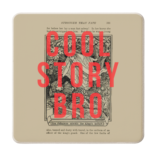 Cool Story Bro - personalised beer coaster by The 13 Prints