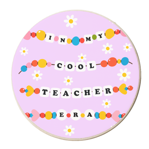 Cool Teacher Era - personalised beer coaster by Lilly Rose