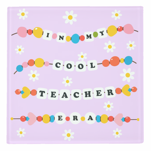 Cool Teacher Era - personalised beer coaster by Lilly Rose