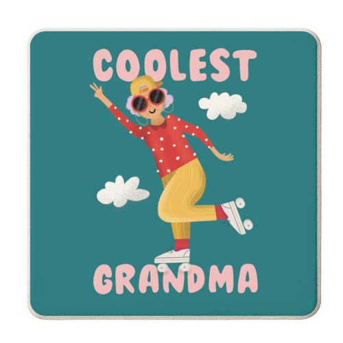 Coolest Grandma - personalised beer coaster by AbiGoLucky