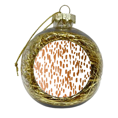 Copper Brushstokes - xmas bauble by Uma Prabhakar Gokhale