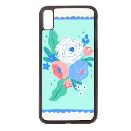 Coquette Floral with Scalloped Border - stylish phone case by Natalie Rodrigues