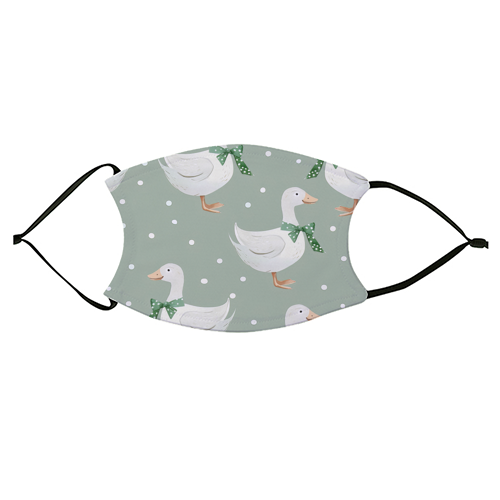 Coquette Goose pattern - face cover mask by haris kavalla