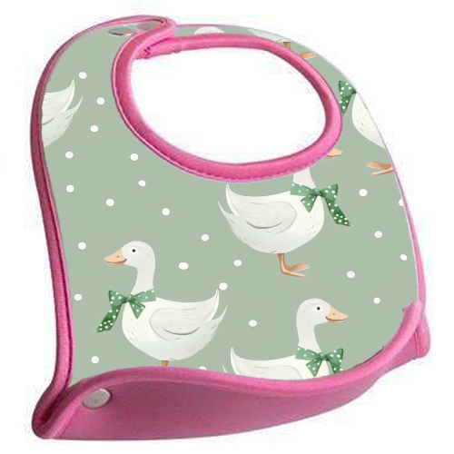 Coquette Goose pattern - feeding bib by haris kavalla