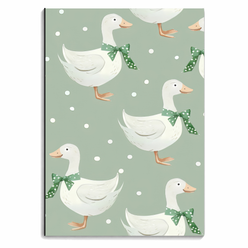 Coquette Goose pattern - personalised A4, A5, A6 notebook by haris kavalla
