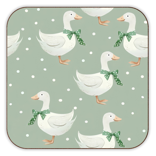 Coquette Goose pattern - personalised beer coaster by haris kavalla