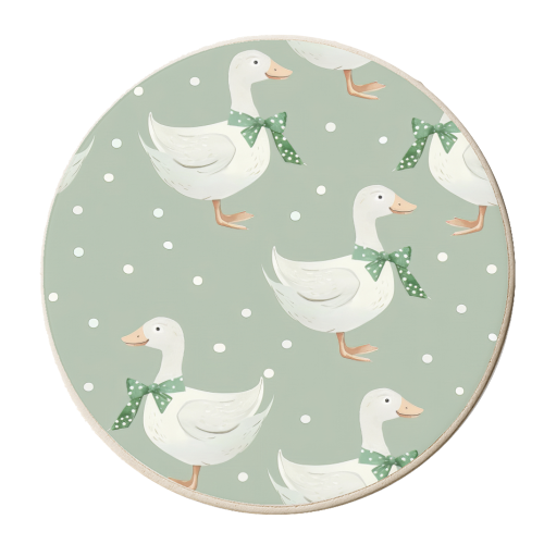 Coquette Goose pattern - personalised beer coaster by haris kavalla