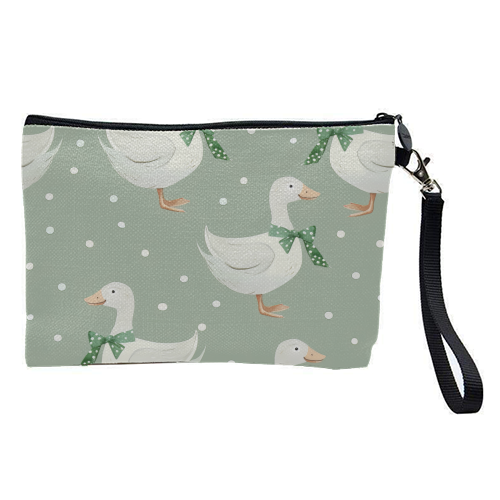 Coquette Goose pattern - pretty makeup bag by haris kavalla
