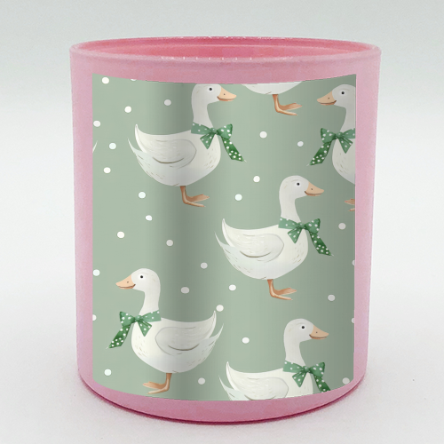 Coquette Goose pattern - scented candle by haris kavalla
