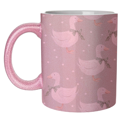 Coquette Goose pattern - unique mug by haris kavalla