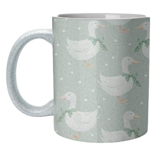 Coquette Goose pattern - unique mug by haris kavalla