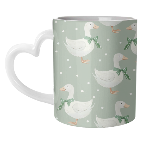 Coquette Goose pattern - unique mug by haris kavalla
