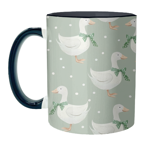Coquette Goose pattern - unique mug by haris kavalla