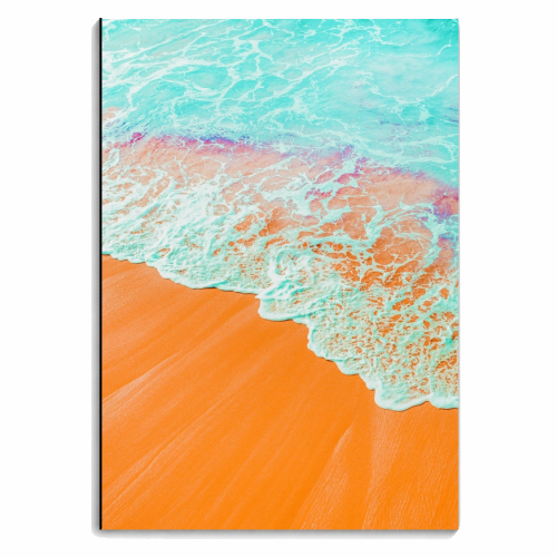 Coral Shore, Ocean Beach Photography, Summer Sea Sand Waves - personalised A4, A5, A6 notebook by Uma Prabhakar Gokhale