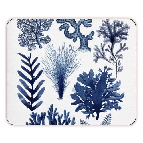 Corals & Seaweed Collection (Blue) - designer placemat by Gal Design