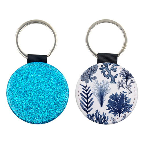 Corals & Seaweed Collection (Blue) - keyring by Gal Design