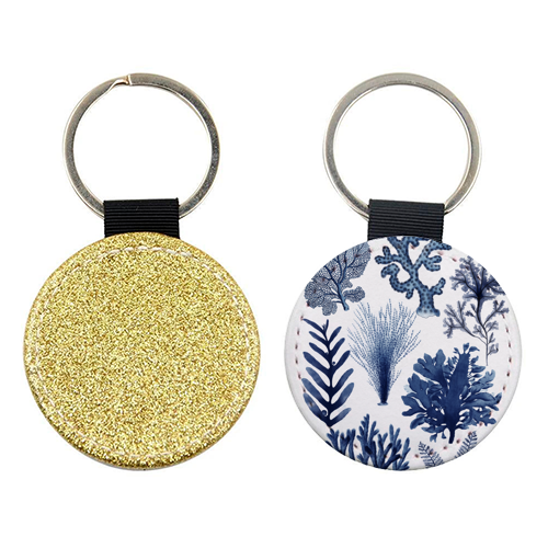 Corals & Seaweed Collection (Blue) - keyring by Gal Design