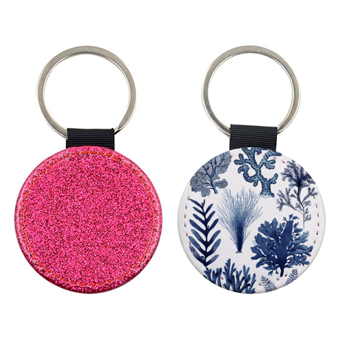 Corals & Seaweed Collection (Blue) - keyring by Gal Design