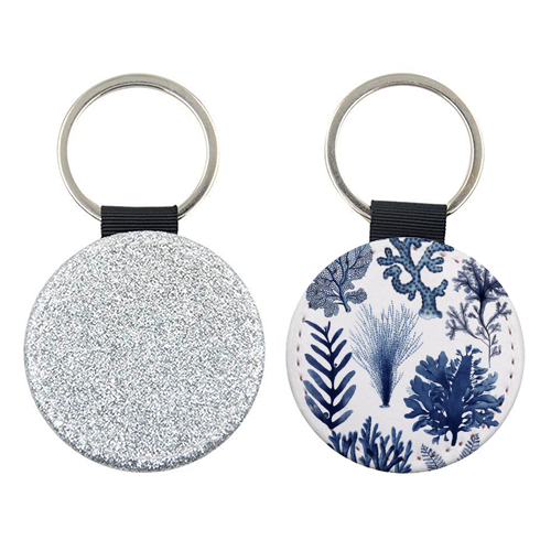 Corals & Seaweed Collection (Blue) - keyring by Gal Design