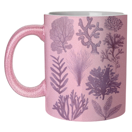 Corals & Seaweed Collection (Blue) - unique mug by Gal Design