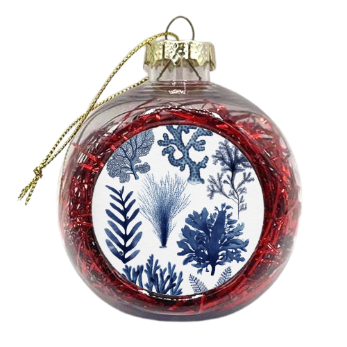 Corals & Seaweed Collection (Blue) - xmas bauble by Gal Design