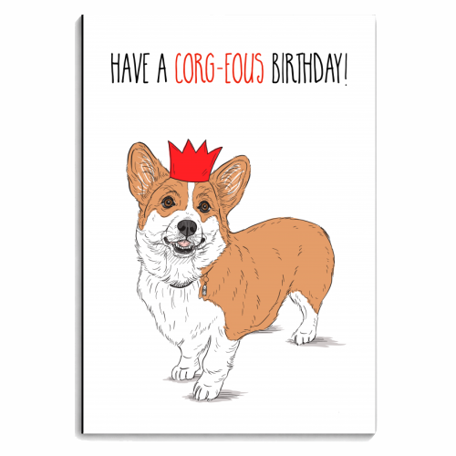 Corg-eous Birthday - personalised A4, A5, A6 notebook by Adam Regester