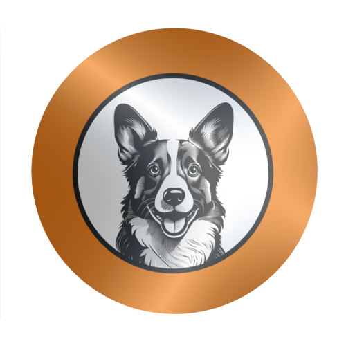Corgi Cameo Dog Portrait - Circle Sticker by Adam Regester