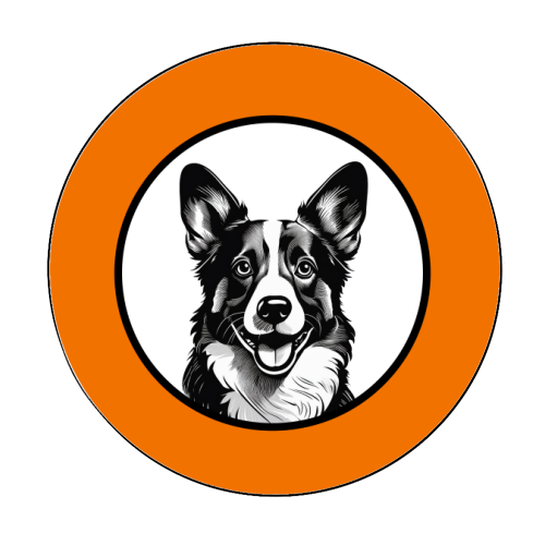 Corgi Cameo Dog Portrait - Circle Sticker by Adam Regester