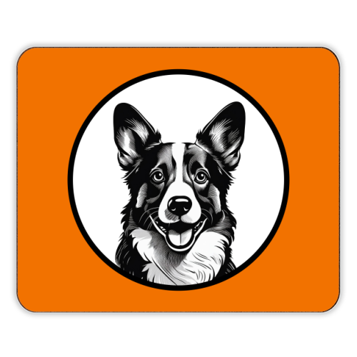 Corgi Cameo Dog Portrait - designer placemat by Adam Regester