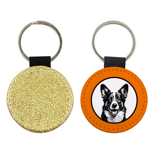 Corgi Cameo Dog Portrait - keyring by Adam Regester