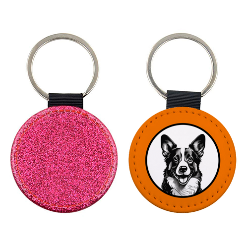 Corgi Cameo Dog Portrait - keyring by Adam Regester