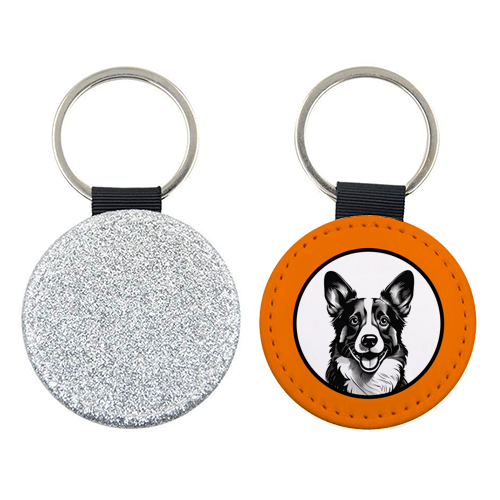 Corgi Cameo Dog Portrait - keyring by Adam Regester