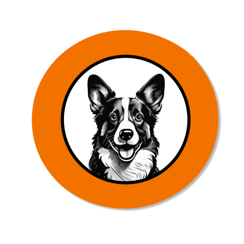 Corgi Cameo Dog Portrait - Magnet by Adam Regester