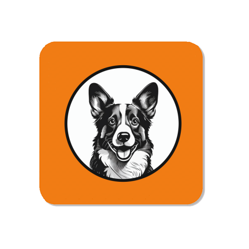 Corgi Cameo Dog Portrait - Magnet by Adam Regester